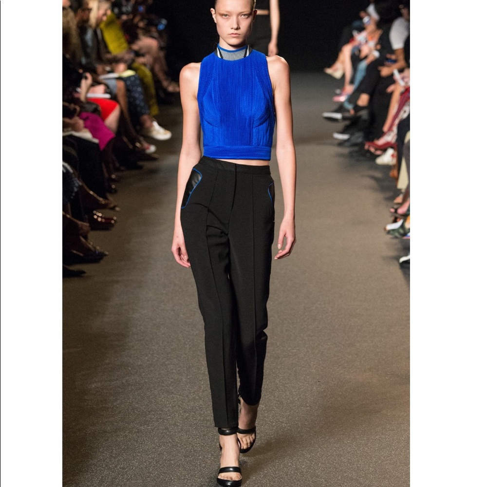 Alexander Wang high - rise leather accented pants